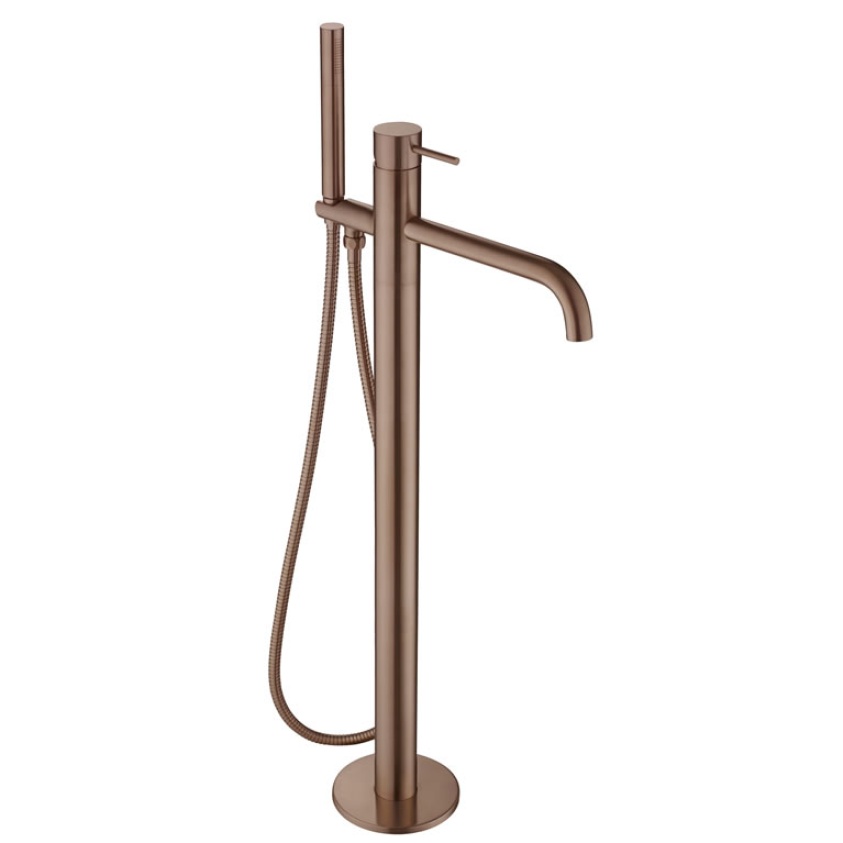 Cutout image of JTP Vos Brushed Bronze Freestanding Bath Shower Mixer